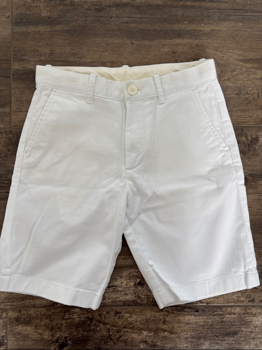 Crewcuts Classic White Cotton Chino Shorts
